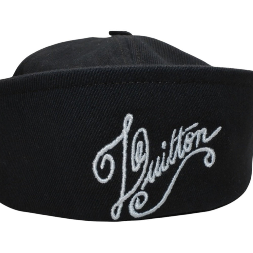 LouisVuitton Sailor Hat Hat M7499L NX1214 Made in Italy Cotton Navy White Good Condition Used 4a000024