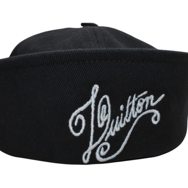 LouisVuitton Sailor Hat Hat M7499L NX1214 Made in Italy Cotton Navy White Good Condition Used 4a000024