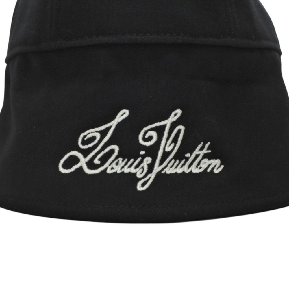 LouisVuitton Sailor Hat Hat M7499L NX1214 Made in Italy Cotton Navy White Good Condition Used 4a000024