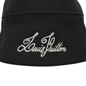 LouisVuitton Sailor Hat Hat M7499L NX1214 Made in Italy Cotton Navy White Good Condition Used 4a000024