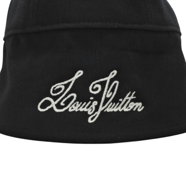 LouisVuitton Sailor Hat Hat M7499L NX1214 Made in Italy Cotton Navy White Good Condition Used 4a000024