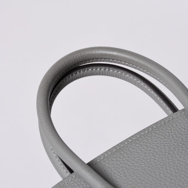 Very Good Condition HERMES Birkin 25 Handbag X Engraved Togo Grimuet Silver Hardware Used 4a000777