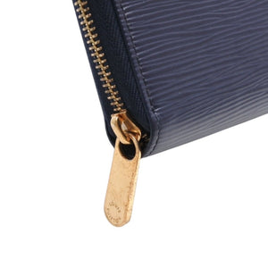 LOUIS VUITTON Zippy Wallet Long Wallet M83482 Navy Epi Leather Gold Hardware Used 4b013636