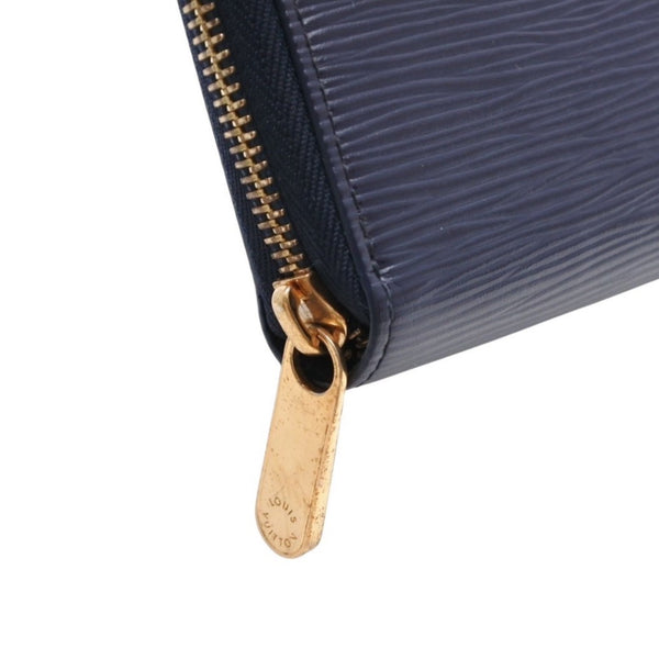LOUIS VUITTON Zippy Wallet Long Wallet M83482 Navy Epi Leather Gold Hardware Used 4b013636