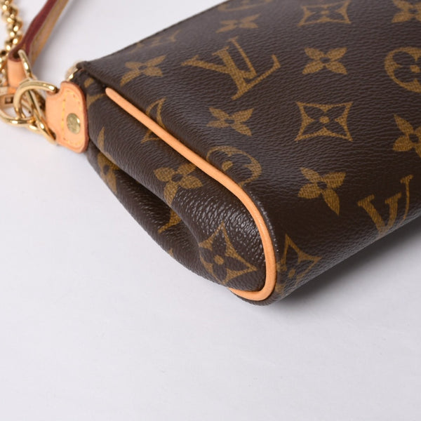 極美品 LOUIS VUITTON ルイヴィトン エヴァ ショルダーバッグ M95567 モノグラム ブラウン ゴールド金具 中古 4a000245