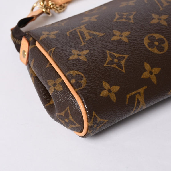 極美品 LOUIS VUITTON ルイヴィトン エヴァ ショルダーバッグ M95567 モノグラム ブラウン ゴールド金具 中古 4a000245