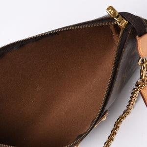 極美品 LOUIS VUITTON ルイヴィトン エヴァ ショルダーバッグ M95567 モノグラム ブラウン ゴールド金具 中古 4a000245