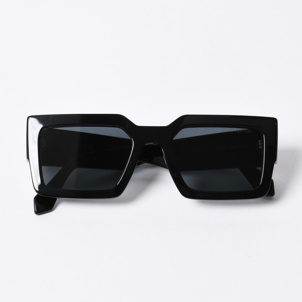 LOUIS VUITTON ルイヴィトン LVクラッシュ スクエア サングラス アイウェア Z1579E サイズ54□21 155 ブラック 美品 中古 4a000319