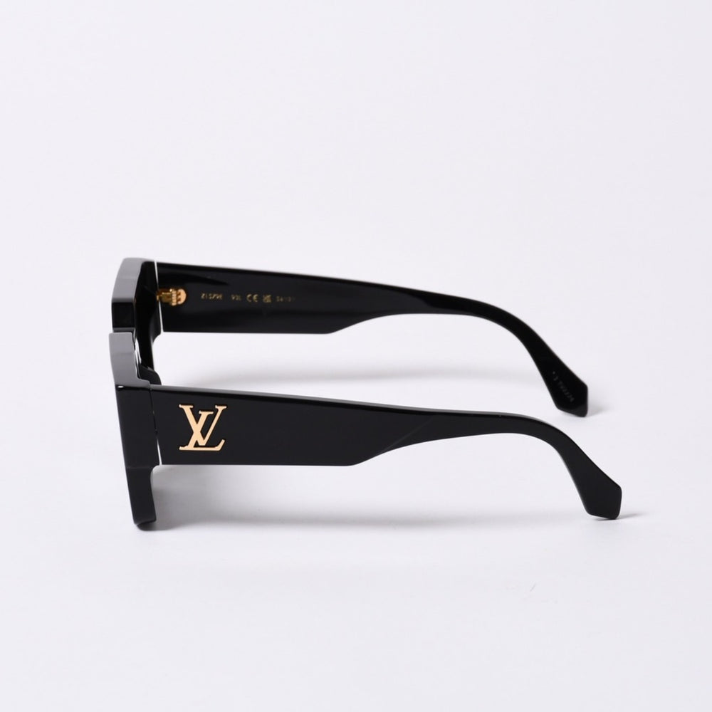 LOUIS VUITTON LV Crush Square Sunglasses Eyewear Z1579E Size 54□21 155 Black Good Condition Used 4a000319