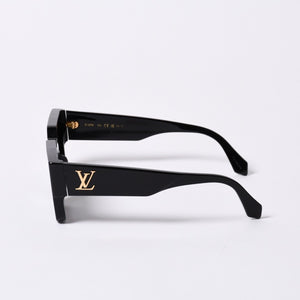 LOUIS VUITTON LV Crush Square Sunglasses Eyewear Z1579E Size 54□21 155 Black Good Condition Used 4a000319