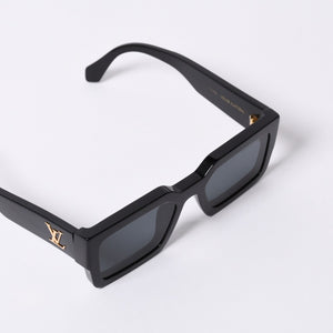 LOUIS VUITTON LV Crush Square Sunglasses Eyewear Z1579E Size 54□21 155 Black Good Condition Used 4a000319