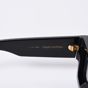 LOUIS VUITTON LV Crush Square Sunglasses Eyewear Z1579E Size 54□21 155 Black Good Condition Used 4a000319