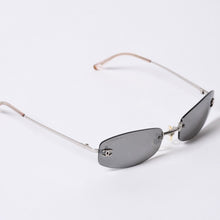 画像をギャラリービューアに読み込む, CHANEL シャネル Sunglasses サングラス リムレス ブラック シルバー 4002 ｃ.124/22 54□19 130 美品 中古 4a000115