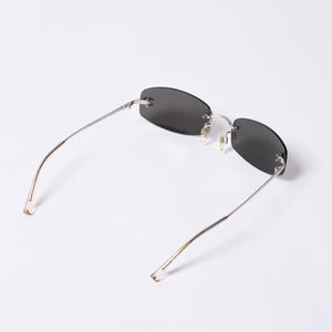 CHANEL シャネル Sunglasses サングラス リムレス ブラック シルバー 4002 ｃ.124/22 54□19 130 美品 中古 4a000115