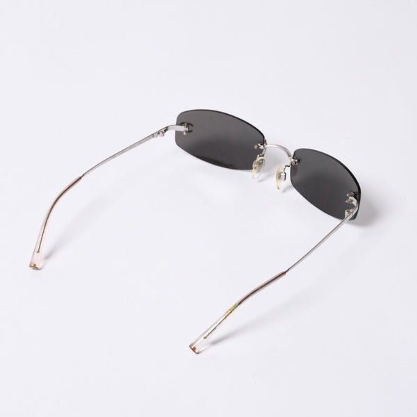 CHANEL シャネル Sunglasses サングラス リムレス ブラック シルバー 4002 ｃ.124/22 54□19 130 美品 中古 4a000115