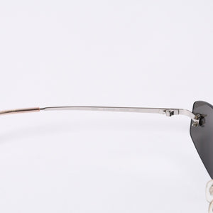 CHANEL シャネル Sunglasses サングラス リムレス ブラック シルバー 4002 ｃ.124/22 54□19 130 美品 中古 4a000115