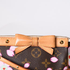 Very Good Condition LOUIS VUITTON Pochette Accessory Pouch M92006 Monogram Cherry Blossom Takashi Murakami Used 4a000384