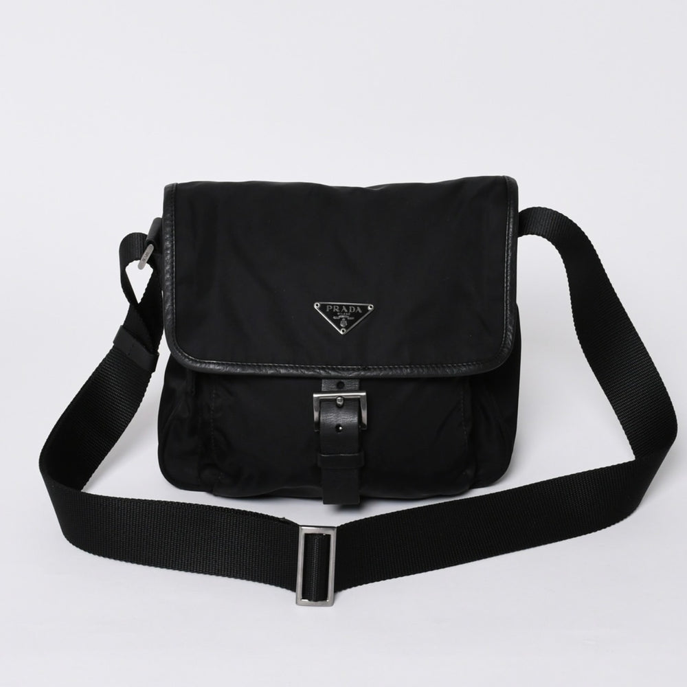 PRADA プラダ ワンショルダーバッグ チェーンショルダーバッグ BT0173 トライアングルロゴ ナイロン NERO ブラック 中古 4a000140