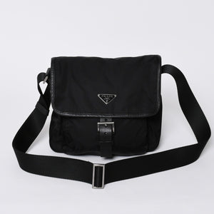 PRADA プラダ ワンショルダーバッグ チェーンショルダーバッグ BT0173 トライアングルロゴ ナイロン NERO ブラック 中古 4a000140