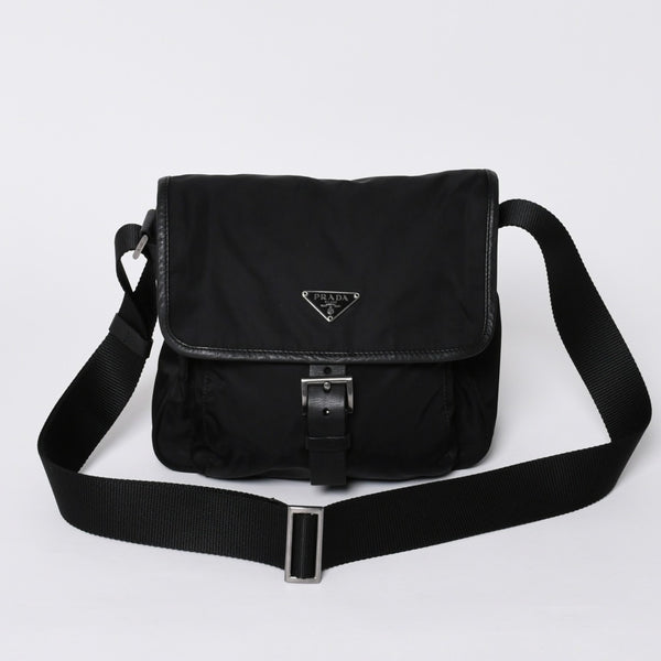 PRADA プラダ ワンショルダーバッグ チェーンショルダーバッグ BT0173 トライアングルロゴ ナイロン NERO ブラック 中古 4a000140