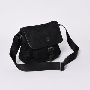 PRADA プラダ ワンショルダーバッグ チェーンショルダーバッグ BT0173 トライアングルロゴ ナイロン NERO ブラック 中古 4a000140