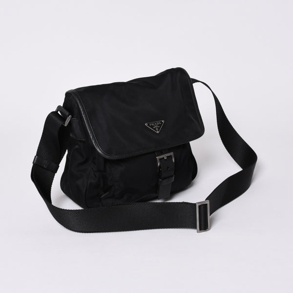 PRADA プラダ ワンショルダーバッグ チェーンショルダーバッグ BT0173 トライアングルロゴ ナイロン NERO ブラック 中古 4a000140