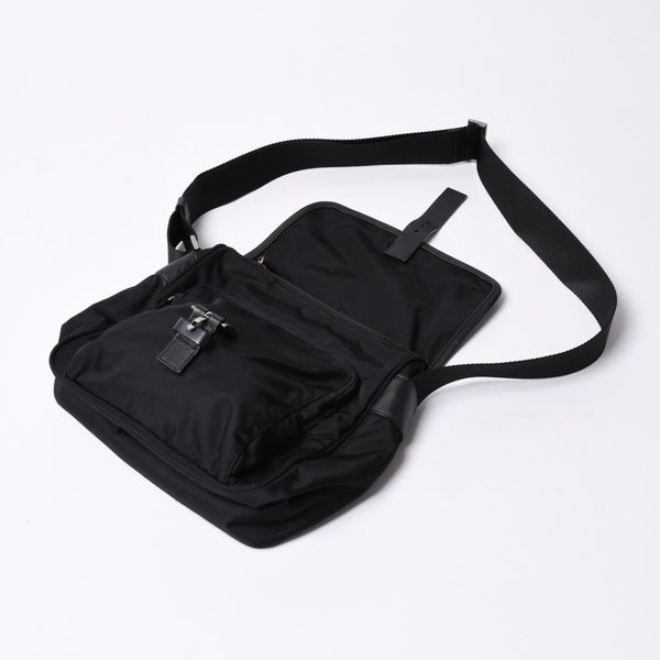 PRADA プラダ ワンショルダーバッグ チェーンショルダーバッグ BT0173 トライアングルロゴ ナイロン NERO ブラック 中古 4a000140