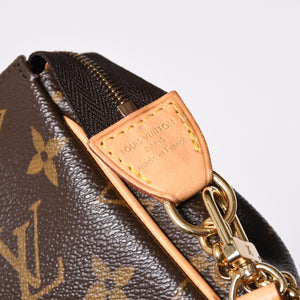 極美品 LOUIS VUITTON ルイヴィトン エヴァ ショルダーバッグ M95567 モノグラム ブラウン ゴールド金具 中古 4a000245
