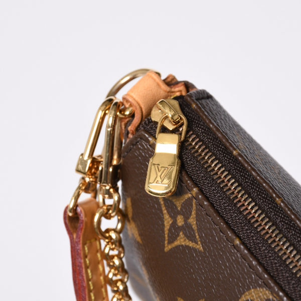 極美品 LOUIS VUITTON ルイヴィトン エヴァ ショルダーバッグ M95567 モノグラム ブラウン ゴールド金具 中古 4a000245