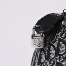 画像をギャラリービューアに読み込む, Christian Dior クリスチャンディオール ハンドバッグ トロッター柄 ミニボストンバッグ ネイビー ベージュ ヴィンテージ 美品 中古 4a000507