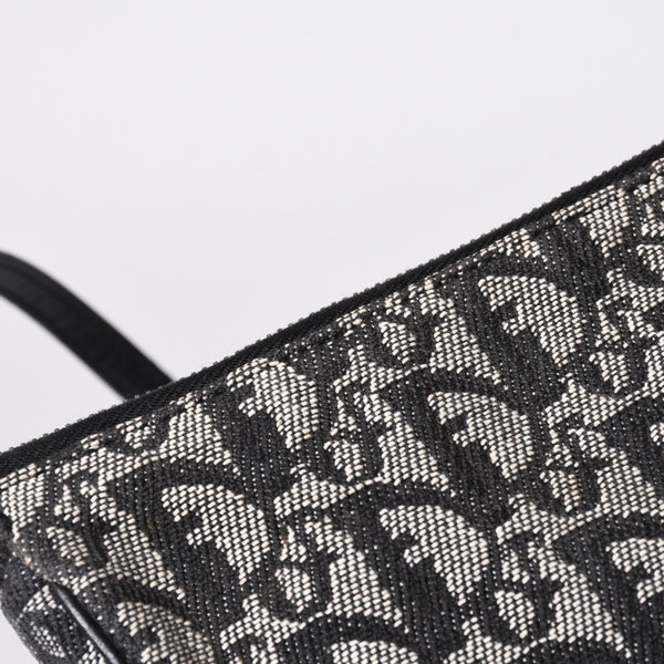 Christian Dior クリスチャンディオール トロッター サドルバッグ ワンショルダーバッグ サドルポーチ MC1012 ブラック 美品 中古 4a000774