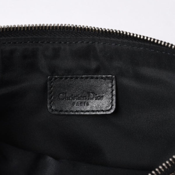 Christian Dior クリスチャンディオール トロッター サドルバッグ ワンショルダーバッグ サドルポーチ MC1012 ブラック 美品 中古 4a000774