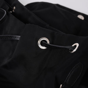 PRADA プラダ スタッズ付きナイロン リュックサック バックパック ブラック シルバー金具 美品 中古 4a000251