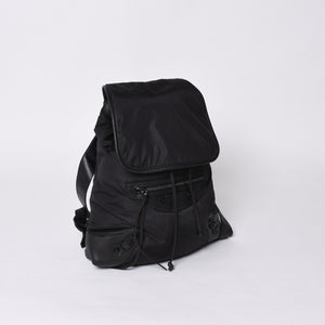 BALENCIAGA CLASSIC TRAVELER BACKPACK 387285 Nylon Black Good Condition Used 4a000147