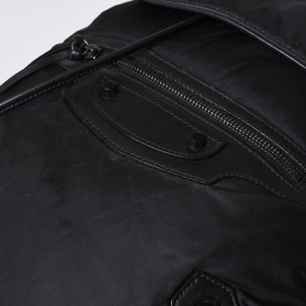 BALENCIAGA CLASSIC TRAVELER BACKPACK 387285 Nylon Black Good Condition Used 4a000147