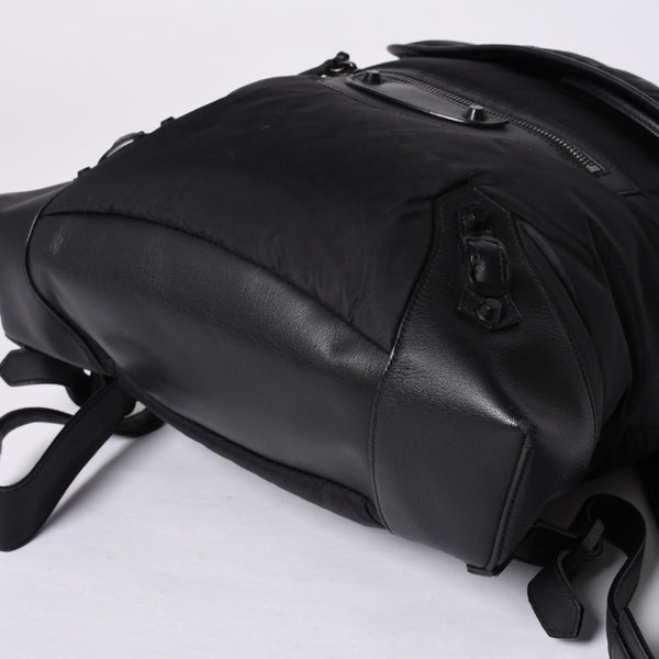 BALENCIAGA CLASSIC TRAVELER BACKPACK 387285 Nylon Black Good Condition Used 4a000147