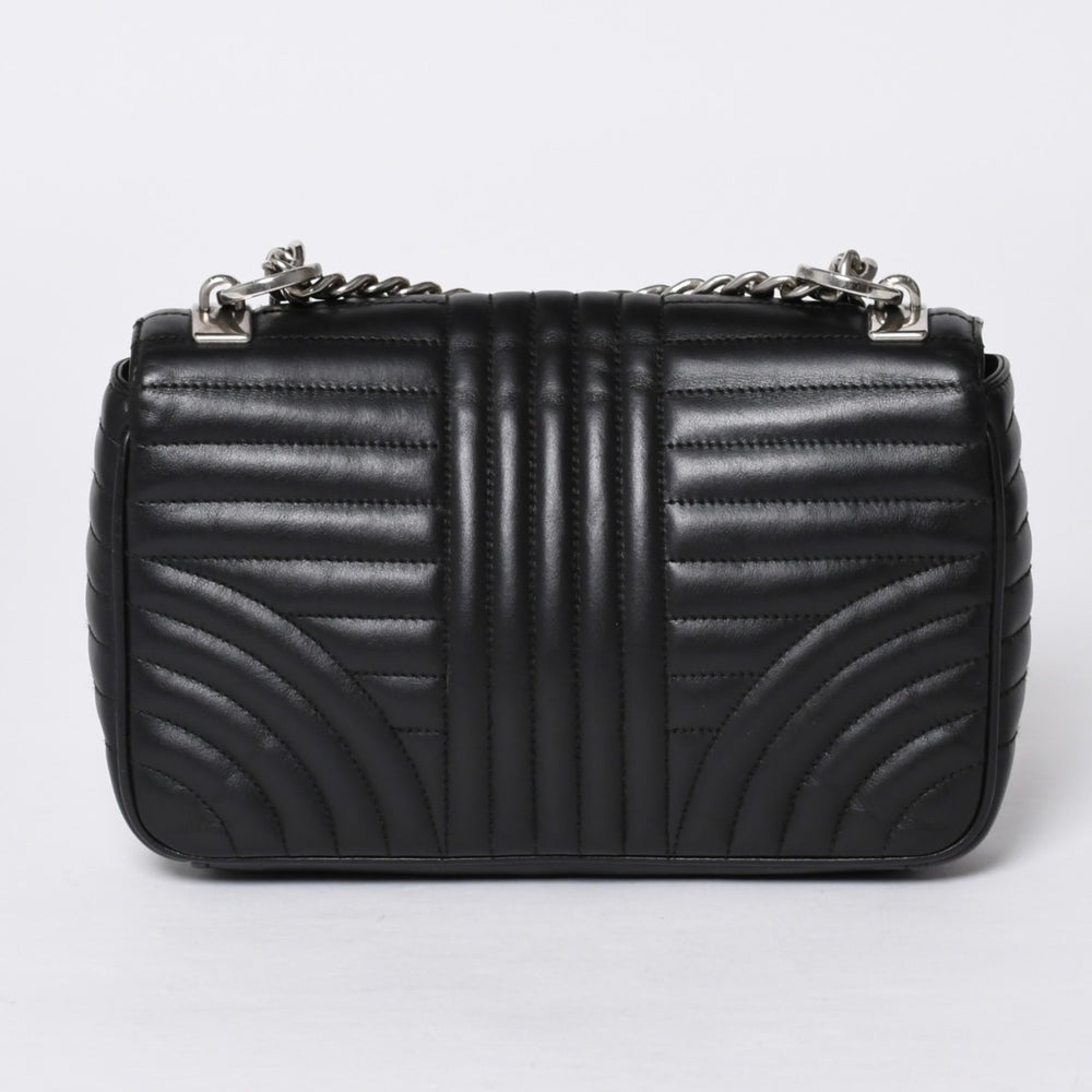 PRADA プラダ チェーンフラップ ダイアグラム キルティングレザー ミディアム ショルダーバッグ 美品 中古 4a000772