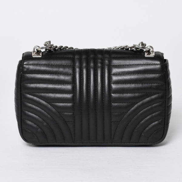 PRADA プラダ チェーンフラップ ダイアグラム キルティングレザー ミディアム ショルダーバッグ 美品 中古 4a000772