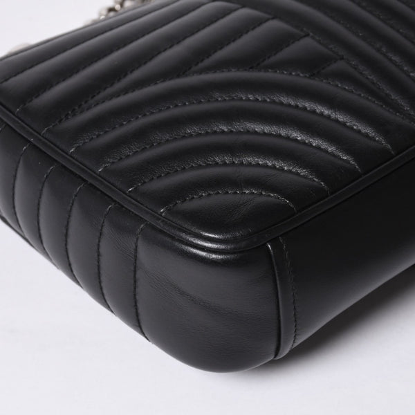 PRADA プラダ チェーンフラップ ダイアグラム キルティングレザー ミディアム ショルダーバッグ 美品 中古 4a000772
