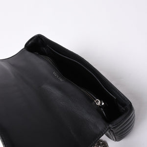 PRADA プラダ チェーンフラップ ダイアグラム キルティングレザー ミディアム ショルダーバッグ 美品 中古 4a000772