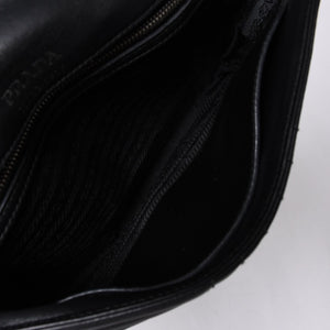 PRADA プラダ チェーンフラップ ダイアグラム キルティングレザー ミディアム ショルダーバッグ 美品 中古 4a000772