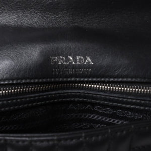PRADA プラダ チェーンフラップ ダイアグラム キルティングレザー ミディアム ショルダーバッグ 美品 中古 4a000772