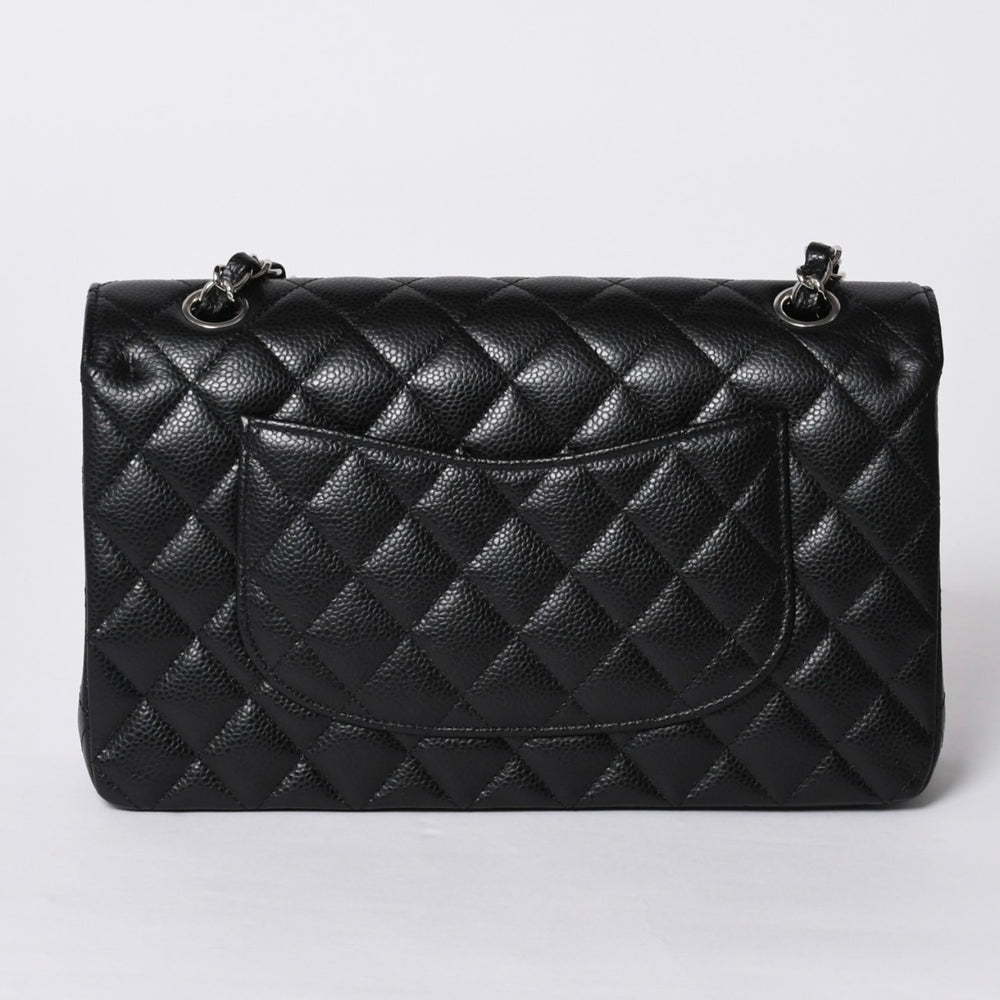 Like new CHANEL Matelasse 25 W flap W chain shoulder bag AO1112 21s Caviar skin Silver hardware Used 4a000990