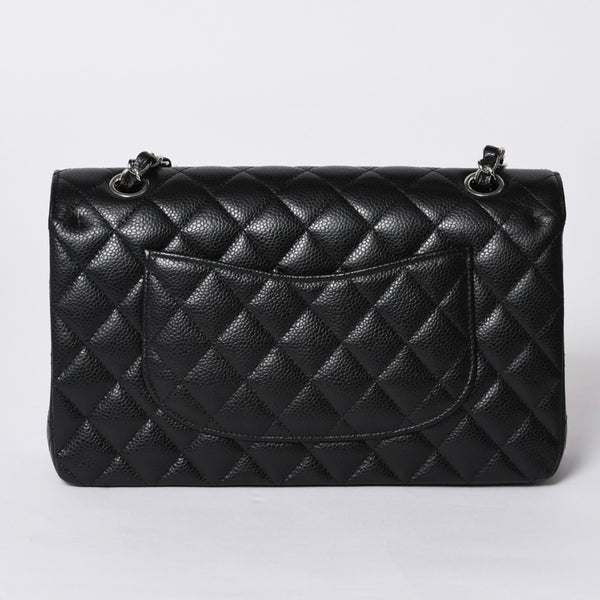 Like new CHANEL Matelasse 25 W flap W chain shoulder bag AO1112 21s Caviar skin Silver hardware Used 4a000990