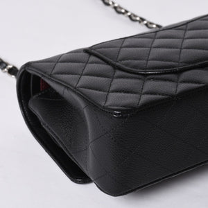 Like new CHANEL Matelasse 25 W flap W chain shoulder bag AO1112 21s Caviar skin Silver hardware Used 4a000990