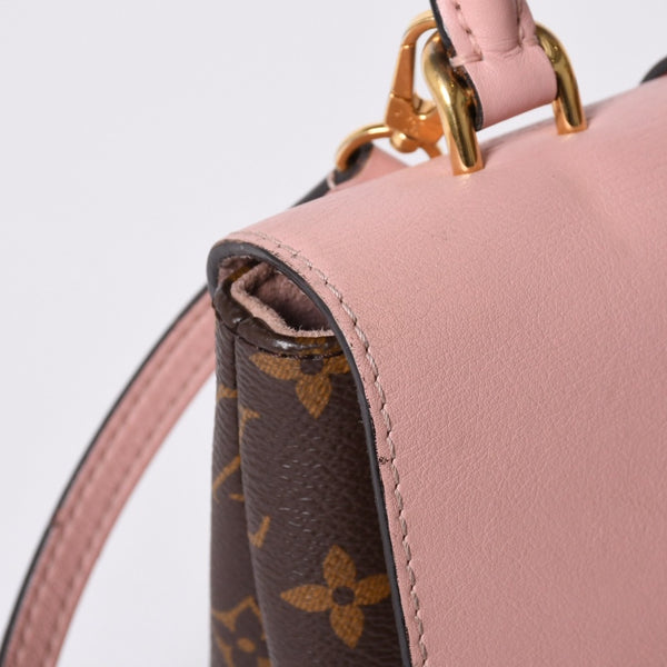 LOUIS VUITTON Rocky BB Handbag M44080 Monogram Rose Poudre Pink Brown Good Condition Used 4a000252