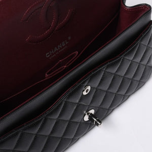 Like new CHANEL Matelasse 25 W flap W chain shoulder bag AO1112 21s Caviar skin Silver hardware Used 4a000990