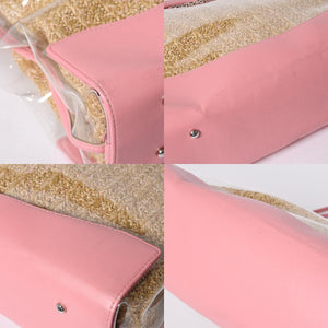 CHANEL シャネル CHANEL 31 ラージ ショッピングバッグ 27番台 ココマーク 2WAY PVC ストロー レザー ビニール ピンク 美品 中古 4a000255