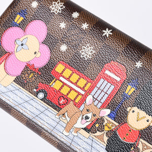 LOUIS VUITTON Zippy Wallet Long Wallet N63174 Holiday Limited Model Gold Hardware Used 4a000291