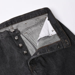極美品 CHROME HEARTS クロムハーツ Levi's 501 リーバイス 501 セメタリークロスパッチ デニムパンツ ジーンズ サイズ34 20パッチ 中古 4a000554